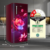 Whirlpool 184 L 2 Star Direct-Cool Single Door Refrigerator (205 WDE PRM 2S WINE BLOOM-Z, 2023 Model)